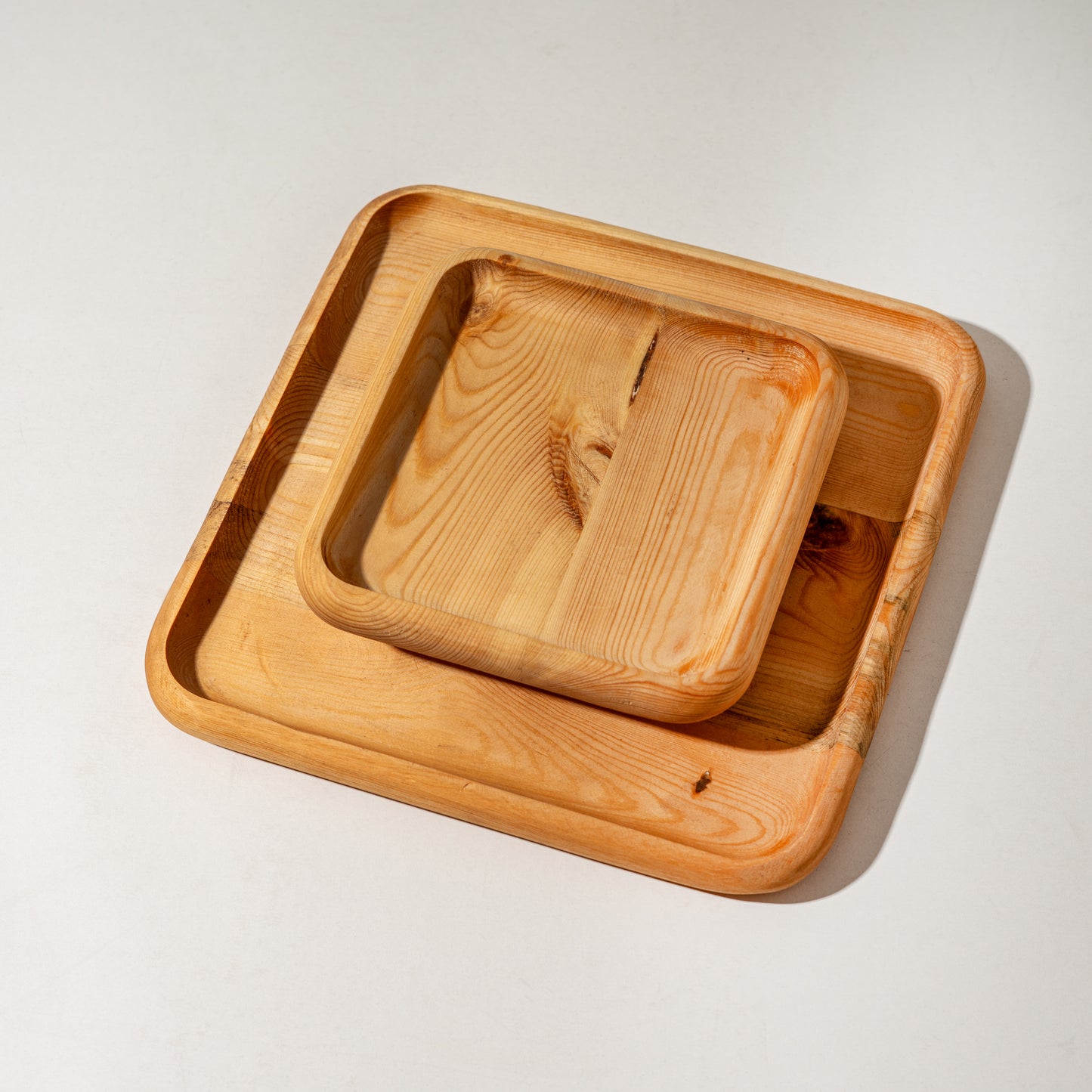 handmade Wooden pistachio snack Bowl double Dish Holder Nut Bowl Pedestal