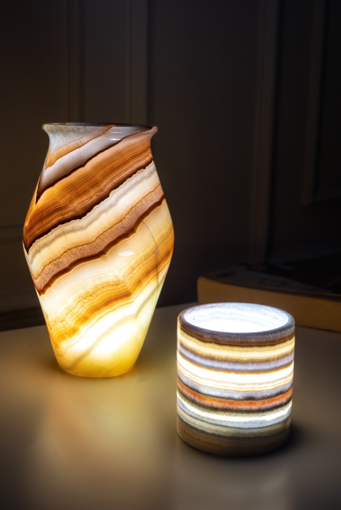 Unique Alabaster Vase - Alabaster Lamp Floor Lamp Solid Piece of stone Alabaster Lamp Egyptian Alabaster