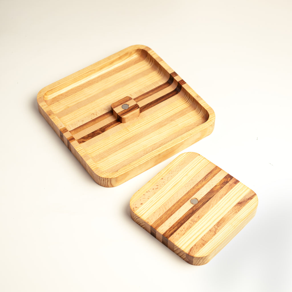 Hijazah Pistachio Snack Bowl Double Dish Holder Bowl Pedestal and Sunflower Seed Nut Bowl with Shell Storage