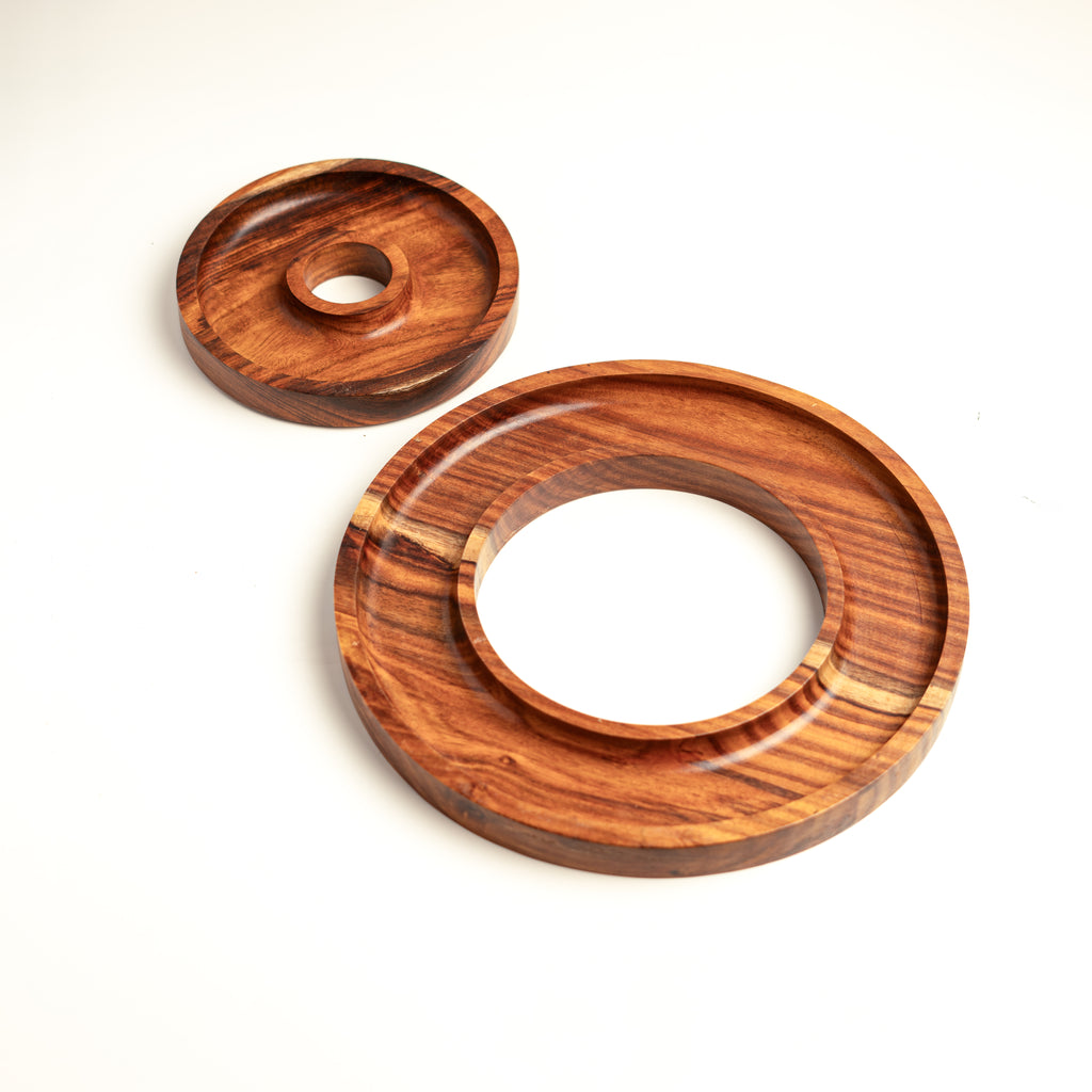 Hijazah Pistachio Snack Bowl Double Dish Holder Bowl Pedestal and Sunflower Seed Nut Bowl with Shell Storage