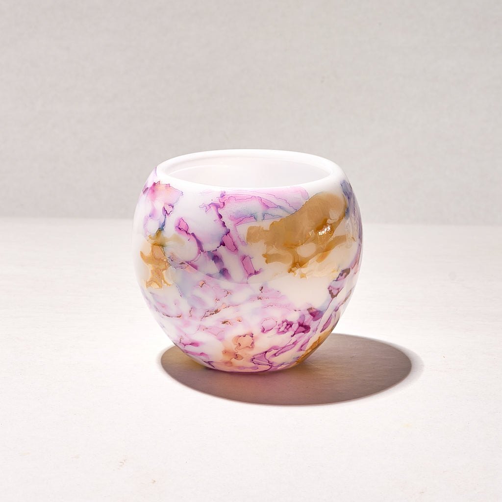 Handmade Egyptian Whisky Glasses and wood coaster Pyrex Glass  Unique Gift for Whisky and wine  Lovers  Double ceramic coolers 1 set