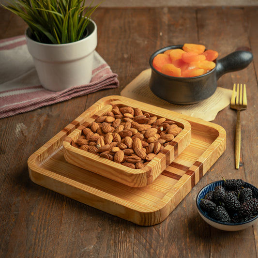 Hijazah Pistachio Snack Bowl Double Dish Holder Bowl Pedestal and Sunflower Seed Nut Bowl with Shell Storage