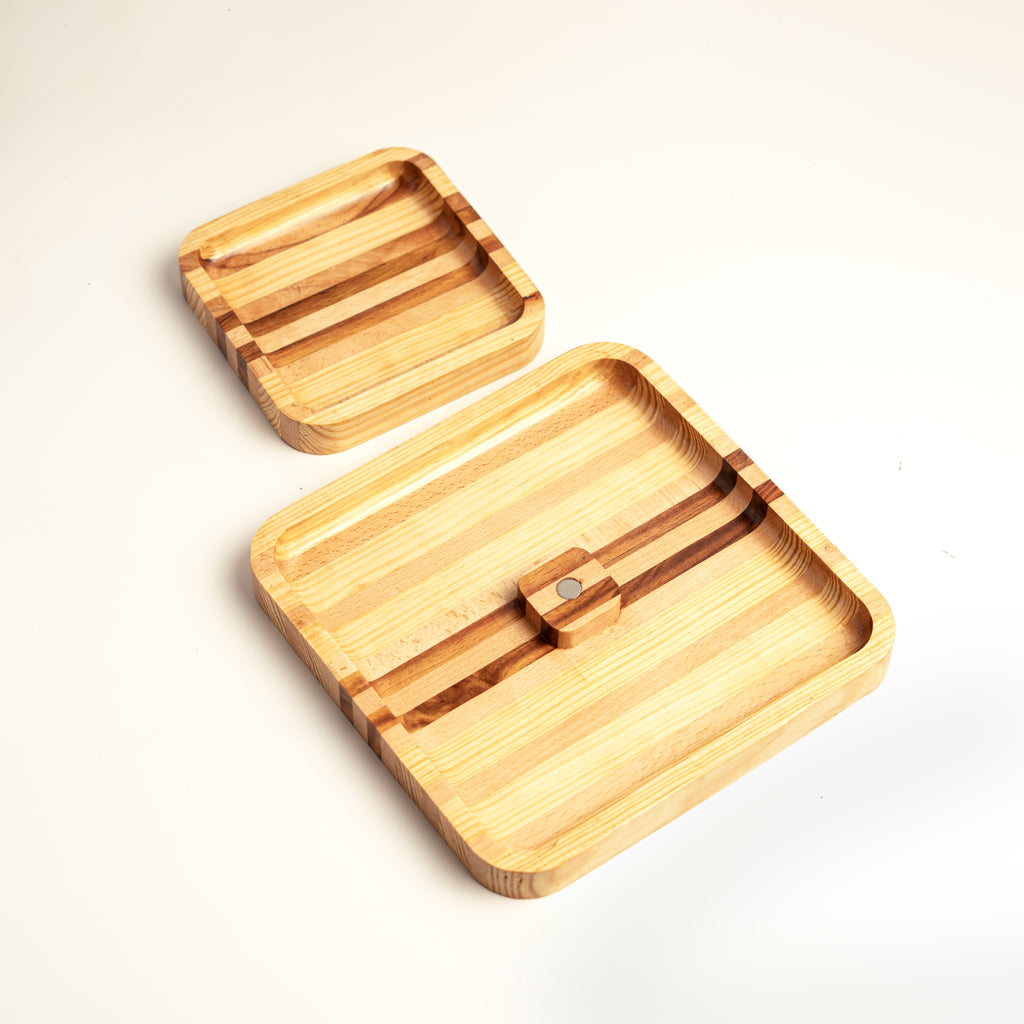 Hijazah Pistachio Snack Bowl Double Dish Holder Bowl Pedestal and Sunflower Seed Nut Bowl with Shell Storage