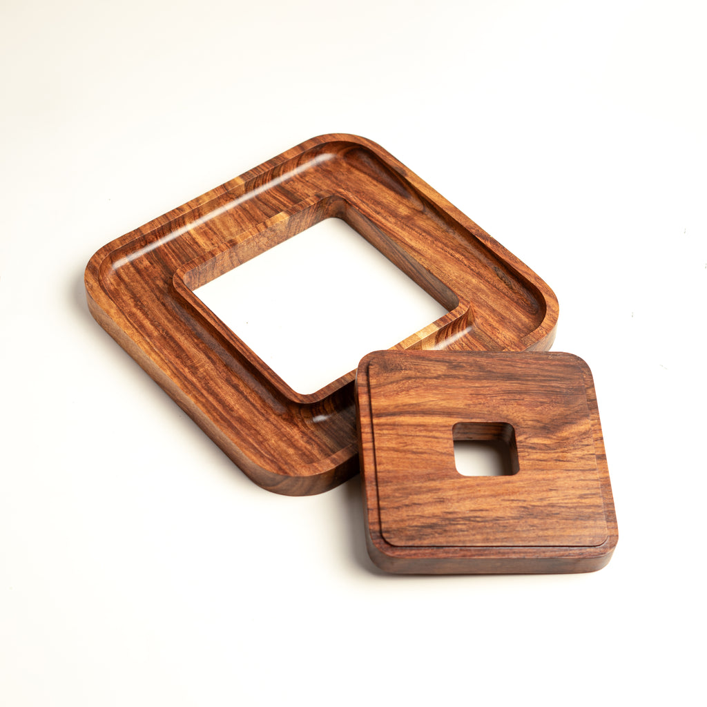 Hijazah Pistachio Snack Bowl Double Dish Holder Bowl Pedestal and Sunflower Seed Nut Bowl with Shell Storage