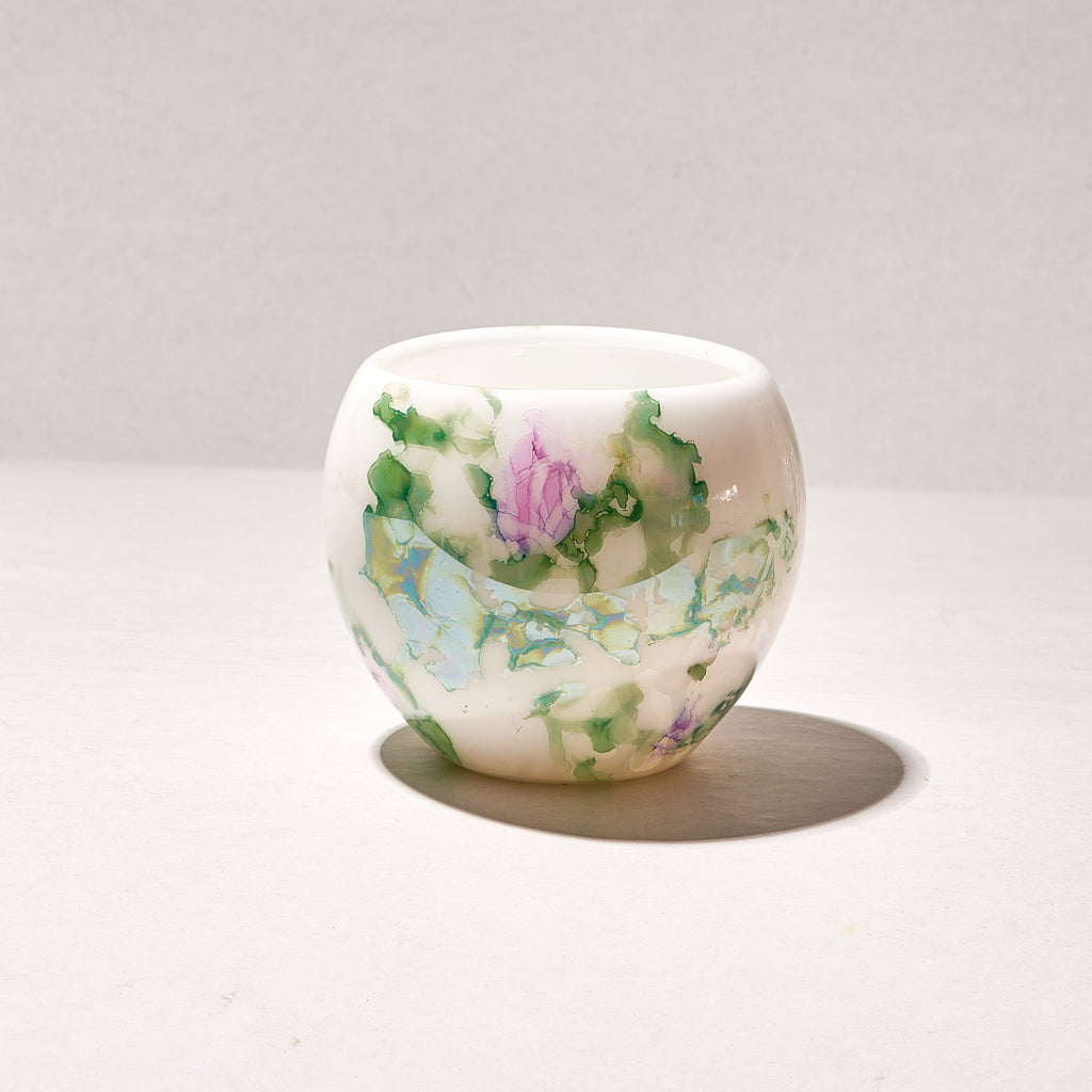 Handmade Egyptian Whisky Glasses and wood coaster Pyrex Glass  Unique Gift for Whisky and wine  Lovers  Double ceramic coolers 1 set