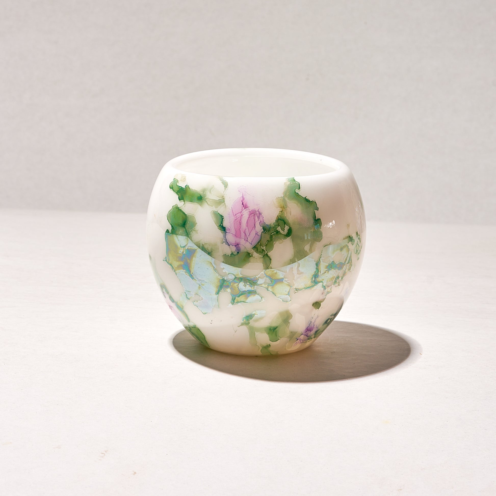 Handmade Egyptian Whisky Glasses and wood coaster Pyrex Glass  Unique Gift for Whisky and wine  Lovers  Double ceramic coolers 1 set