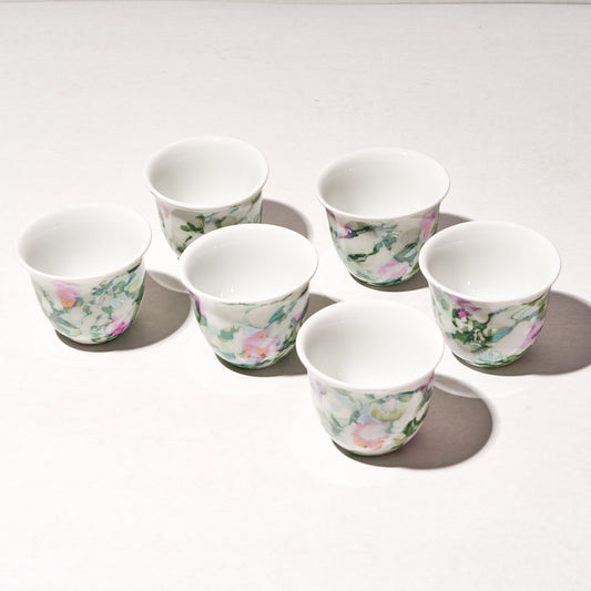 Espresso  Arabica Coffee Cup Assorted Arabic colors max Coffee Cups Handcrafted Arabian Egyptian Turkish Coffee Cups set of 6