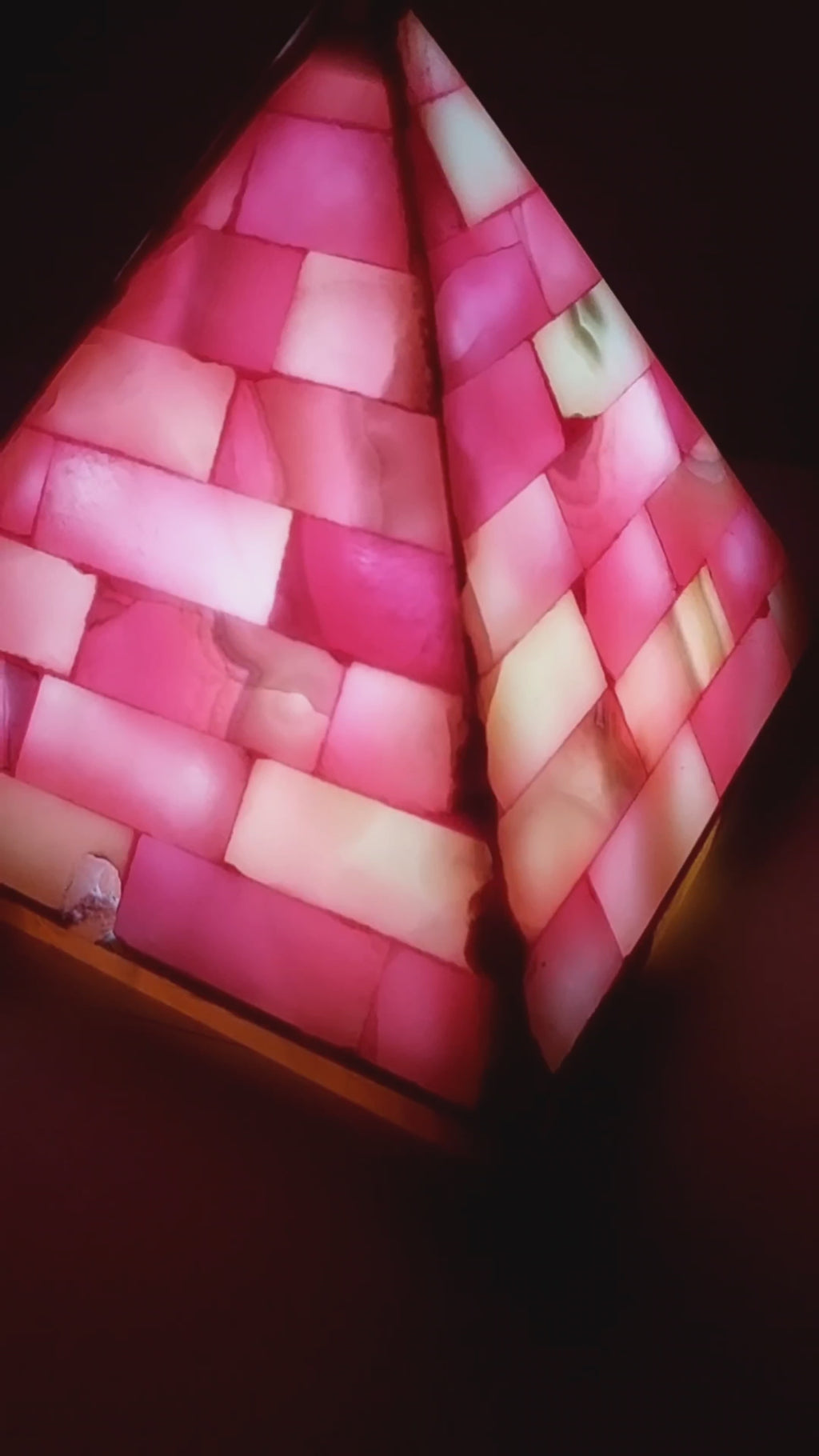 The great pyramids of Egypt Alabaster stone handmade Pyramid candle holder. Alabaster