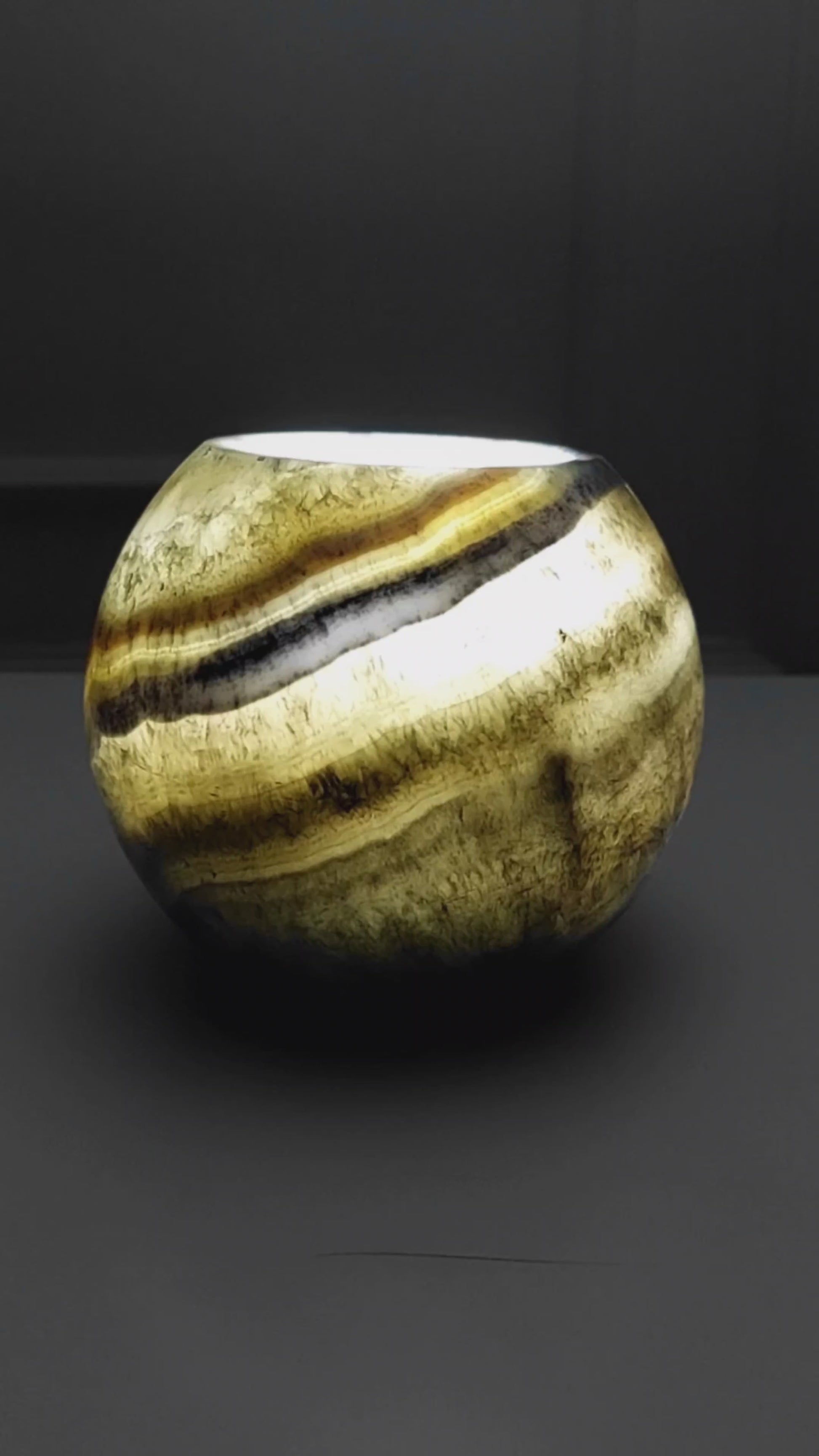 Alabaster Candle Holder - Tealight and Votive Candles Holders with Amber Glow for Home Décor Natural Stone Soothing Tranquil Aurora