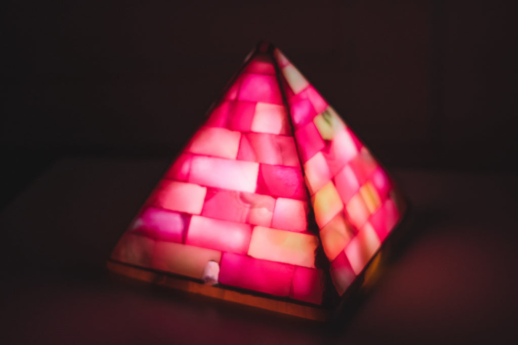 The great pyramids of Egypt Alabaster stone handmade Pyramid candle holder. Alabaster