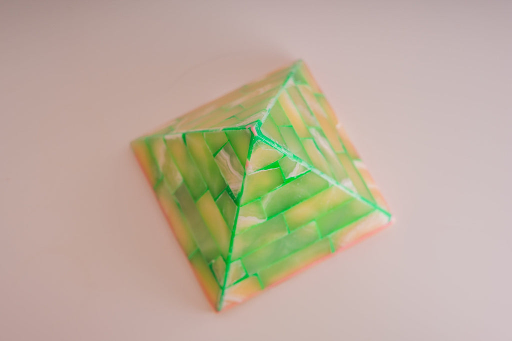 The great pyramids of Egypt Alabaster stone handmade Pyramid candle holder. Alabaster