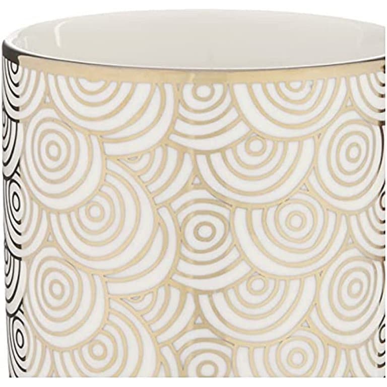Mosaic 14 oz. Gold Plated Mugs, Set of 6, 6 Count (Pack of 1)