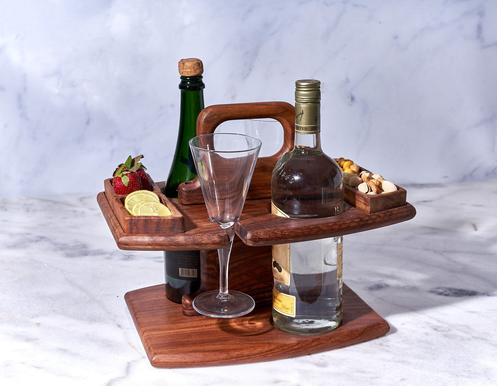 Handmade Wooden Outdoor Folding Picnic-Table, Portable Mini Wooden Picnic Table,Outdoor Picnic Wine Glass Holder Table Folding Beach Table